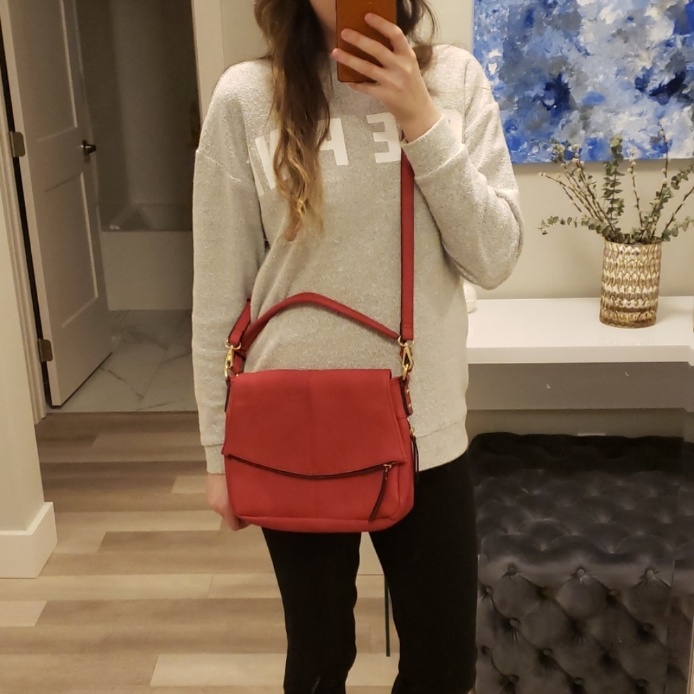 Red Cross Body Purse